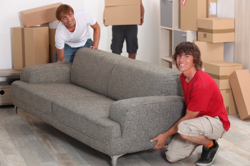 Organized storage space for sofas, tables, and chairs in Tufnellpark