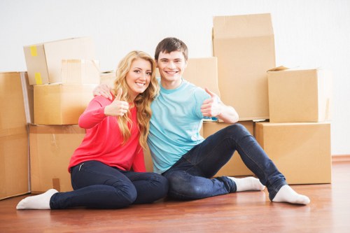 Packed storage unit in Tufnellpark with boxes, furniture, and equipment