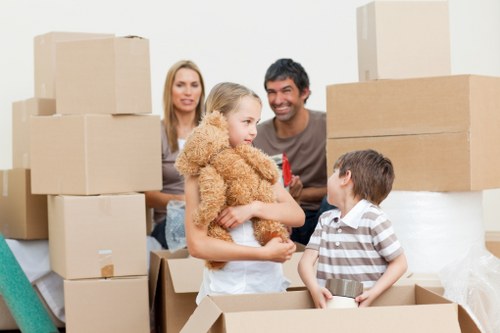 Packed household furniture stored safely in Tufnellpark
